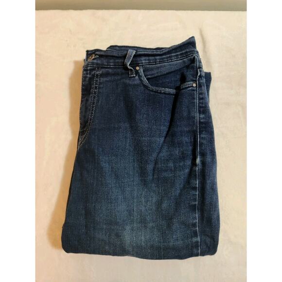 Levi's 512 Bootcut Jeans Womens 14 M 32 x 31 Blue Perfectly Slimming Black Tag - Picture 1 of 15